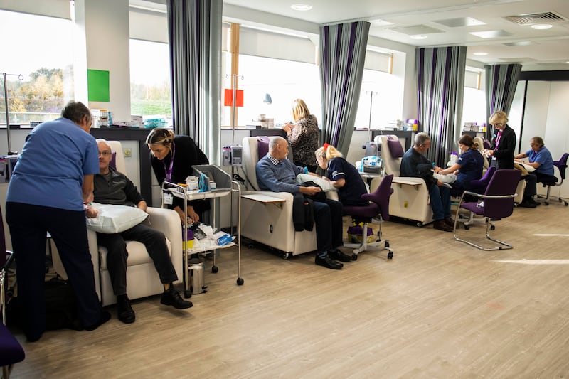 Patients undergoing a PSA test for prostate cancer at the Rutherford Cancer Centre, Thames Valley