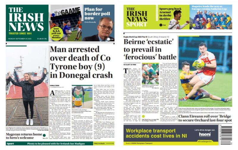 The new-look Irish News print edition, featuring columnist Chris Donnelly on the cover, debuted in September.