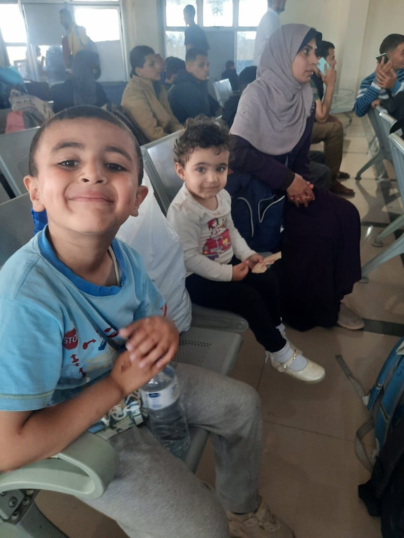 Dr Salim Ghayyda’s nephew Nabil and niece Lujain, who have left Gaza