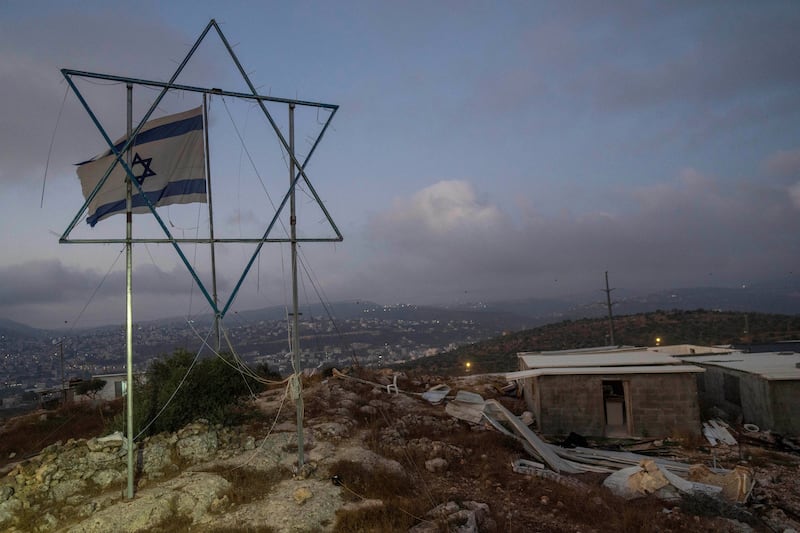 The Eviatar outpost is seen in the Israeli-occupied West Bank (Ohad Zwigenberg/AP)