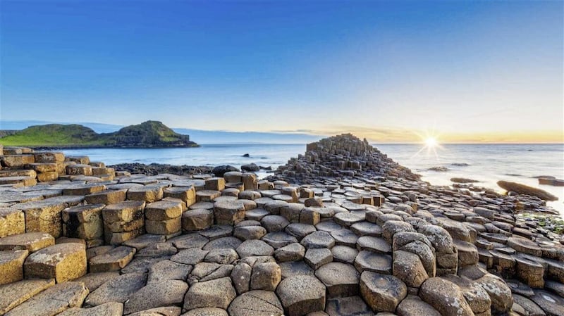 The Giant's Causeway on the Co Antrim coast 