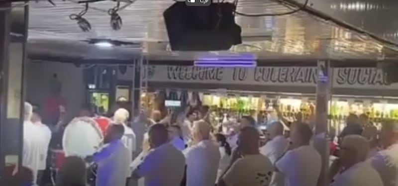 Footage has emerged of sectarian music being played at Coleraine FC Social Club