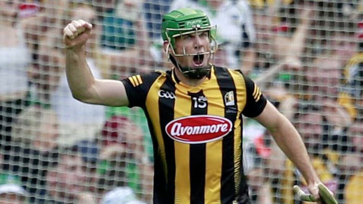 Eoin Cody celebrates Kilkenny&#39;s second goal against Limerick last year. Pic Philip Walsh 