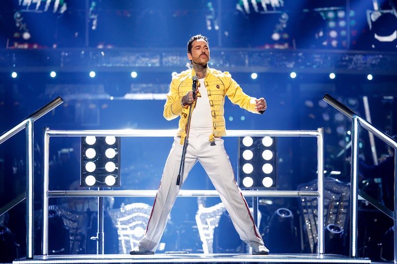 Reality TV star Pete Wicks opened the show performing as Freddie Mercury