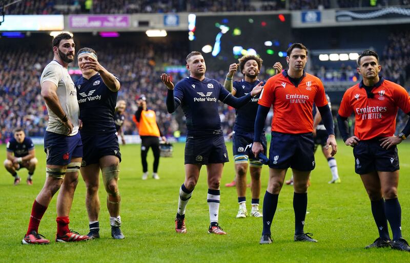 Scotland thought they were going to be awarded a late try