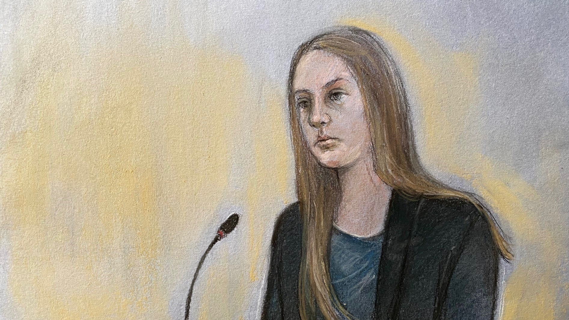 Lucy Letby giving evidence during her trial at Manchester Crown Court