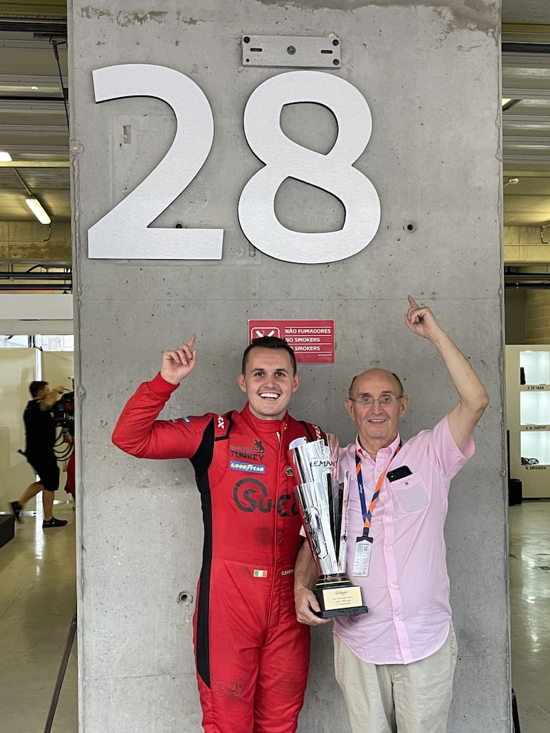 John Eastwood with his racing driver son Charlie