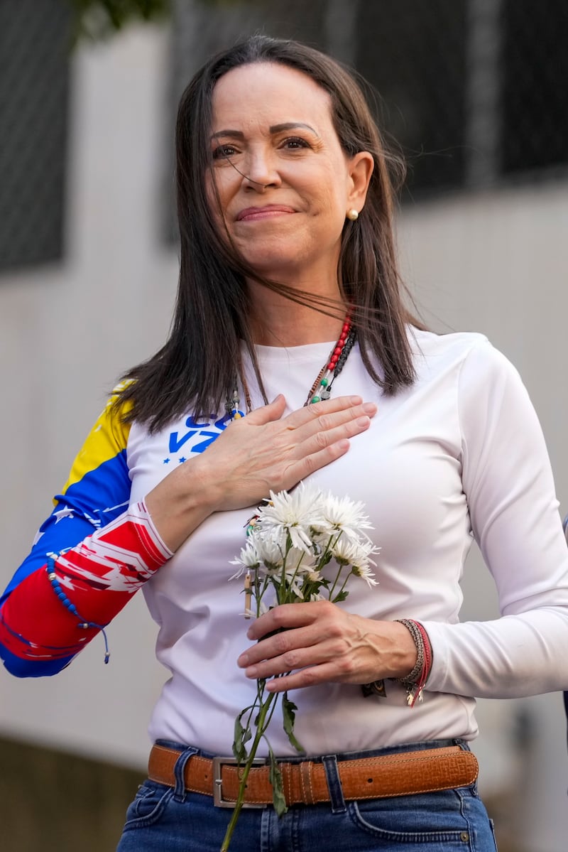 Opposition leader Maria Corina Machado (Ariana Cubillos/AP)