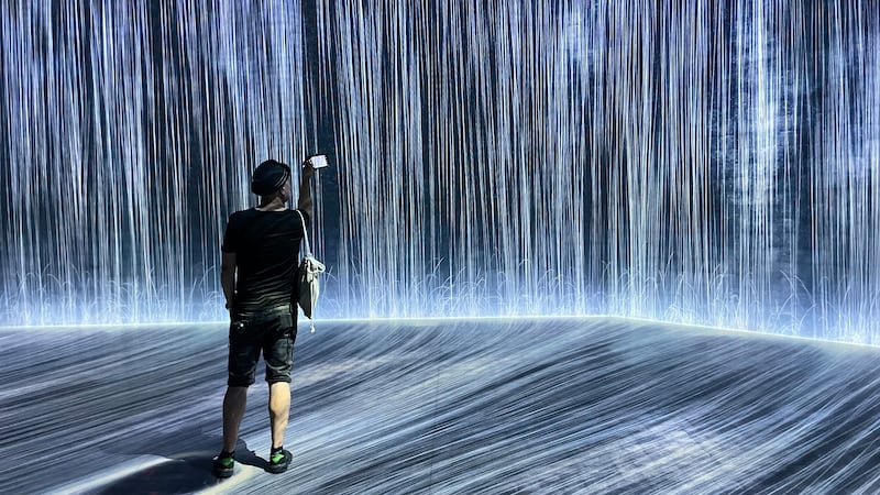 The Teamlab immersive and interactive installation at the Superblue centre.