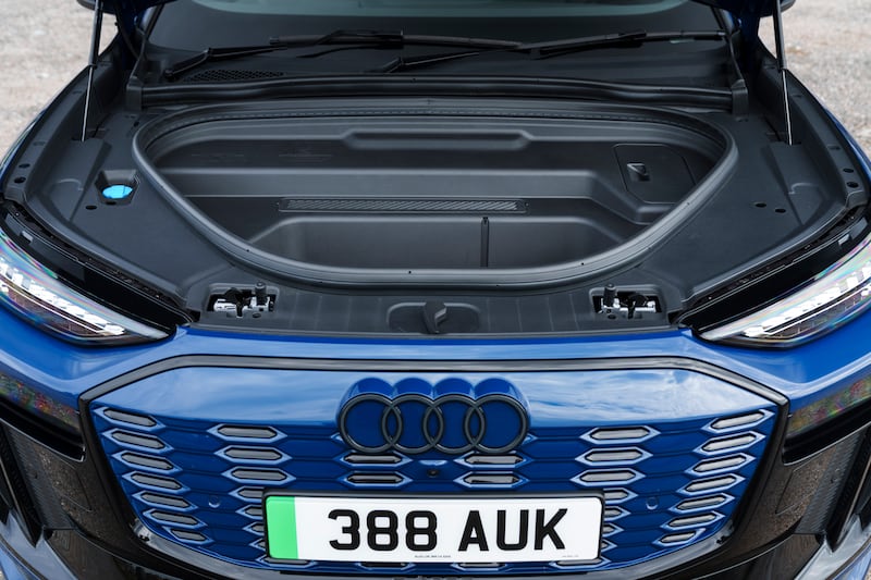 A handy frunk features under the bonnet