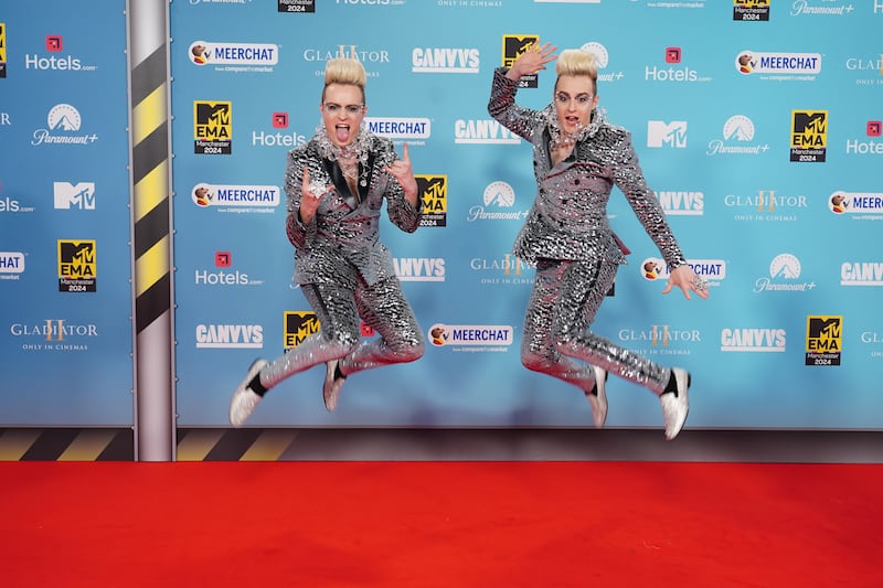 The X-factor stars jumped for joy on the red carpet