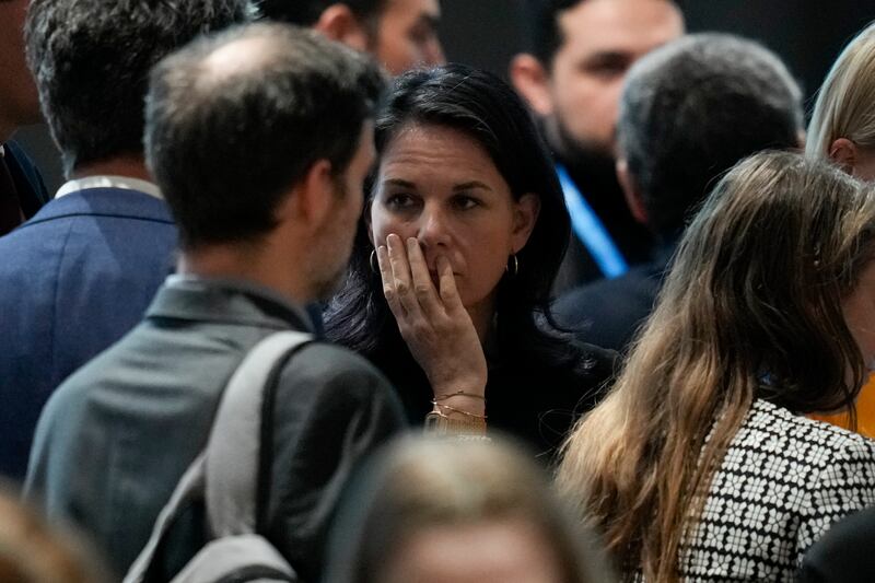 Germany Foreign Minister Annalena Baerbock in Baku (Rafiq Maqbool/AP)