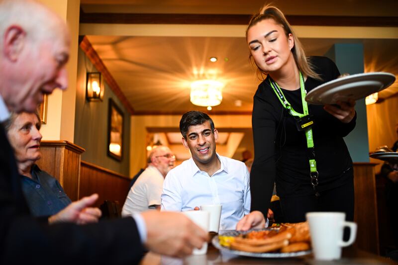 Prime Minister Rishi Sunak on the General Election campaign trail in Northallerton