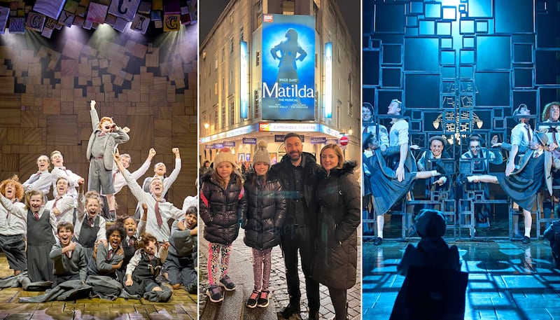 Standing at the Seven Dials junction in Covent Garden (centre), outside The Cambridge Theatre, home of the Royal Shakespeare Company’s production of Matilda The Musical.