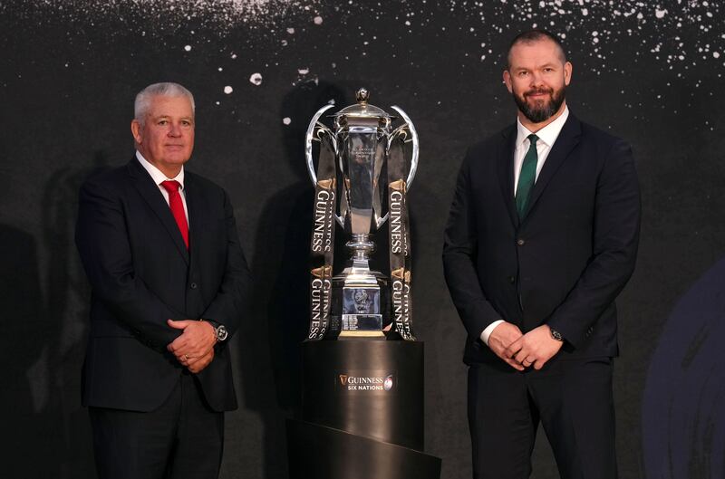 Former British and Irish Lions head coach Warren Gatland (left) and his successor Andy Farrell