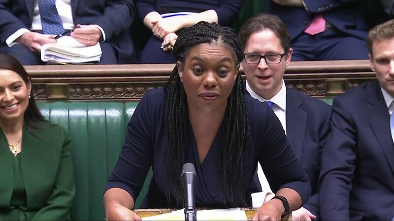 Conservative Party leader Kemi Badenoch speaking during Prime Minister’s Questions in the House of Commons