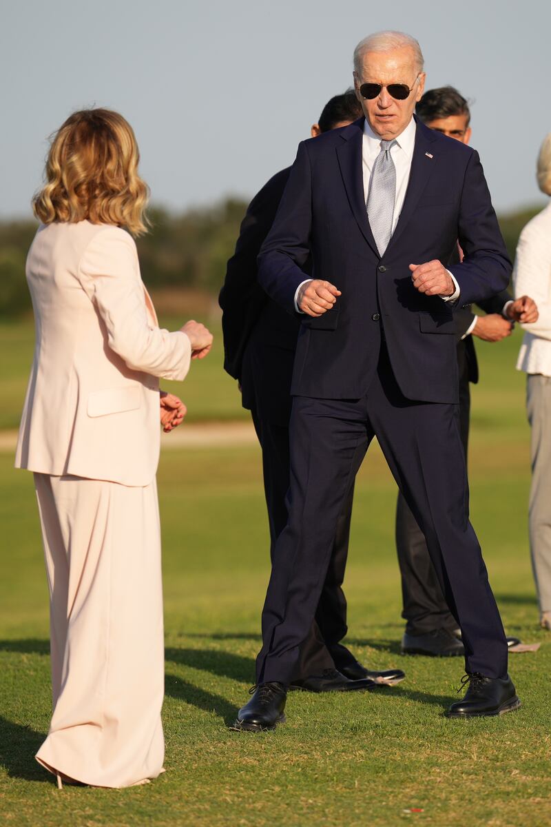 US president Joe Biden and Italian prime minister Giorgia Meloni