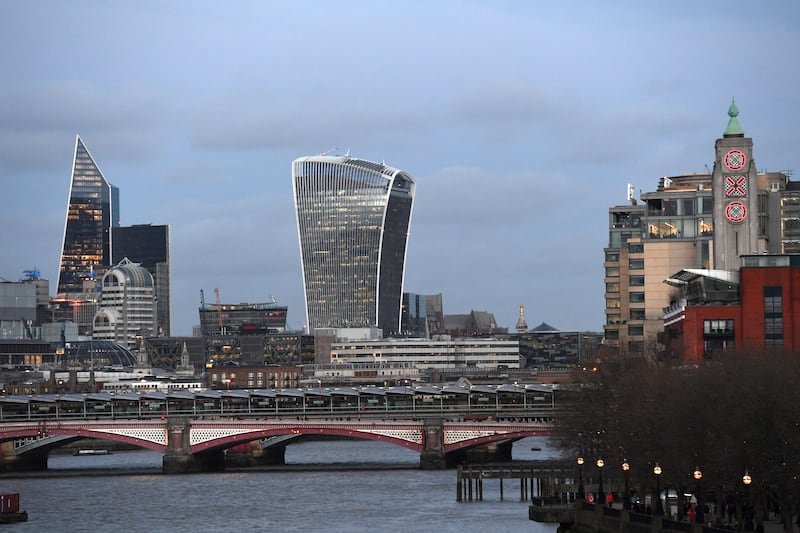 A view of London’s South Bank, including the Oxo Tower