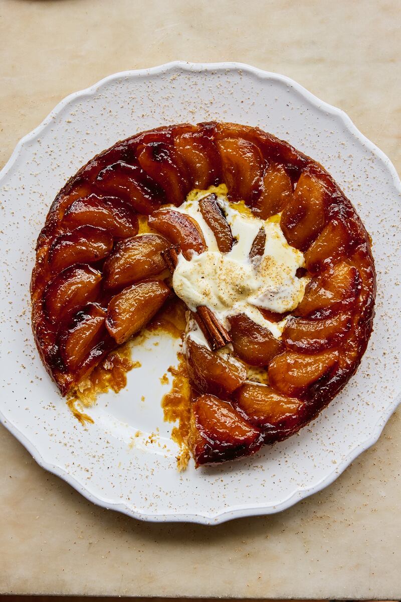 Marcus Wareing's apple tarte tatin with nutmeg cream recipe