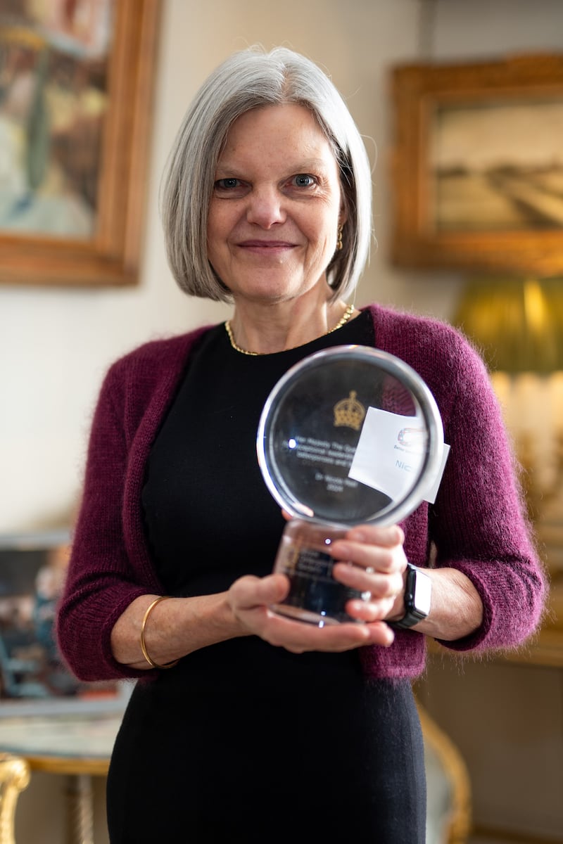 Dr Nicky Peel recipient of the Queen’s Award for exceptional leadership in the field of Osteoporosis and Bone health. Aaron Chown/PA