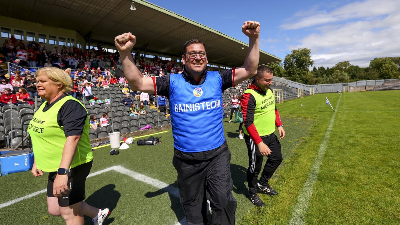 PJ O'Mullan celebrates Derry's All-Ireland replay victory over Meath in Clones. Picture by INPHO