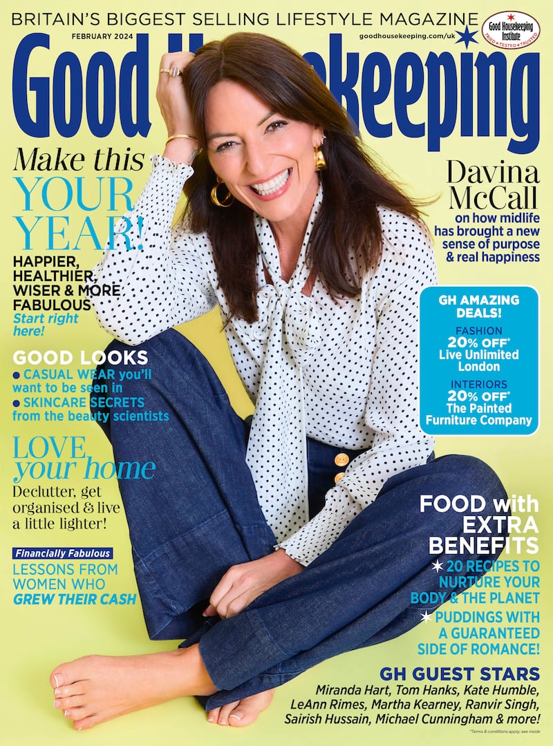 Davina McCall is Good Housekeeping’s February cover star (Good Housekeeping)