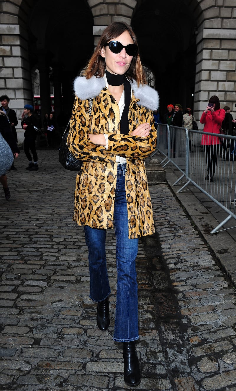 Model and presenter Alexa Chung often wears leopard print with her wardrobe staples