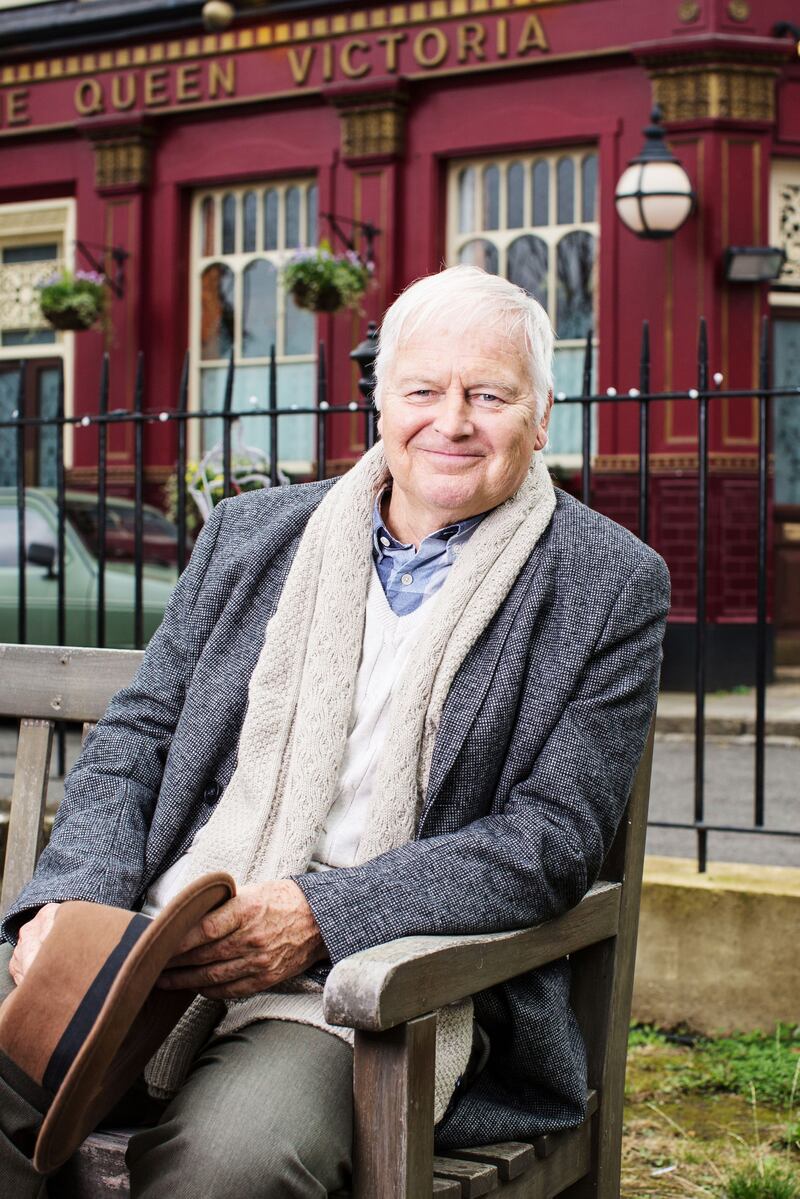 Ian Lavender on the set of EastEnders (Jack Barnes/BBC)