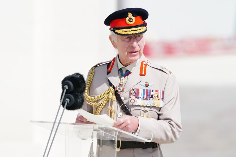 The King gave a speech at the British Normandy Memorial on Thursday