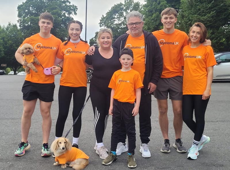 Emma Heatherington and family who held a fundraiser for Myeloma UK