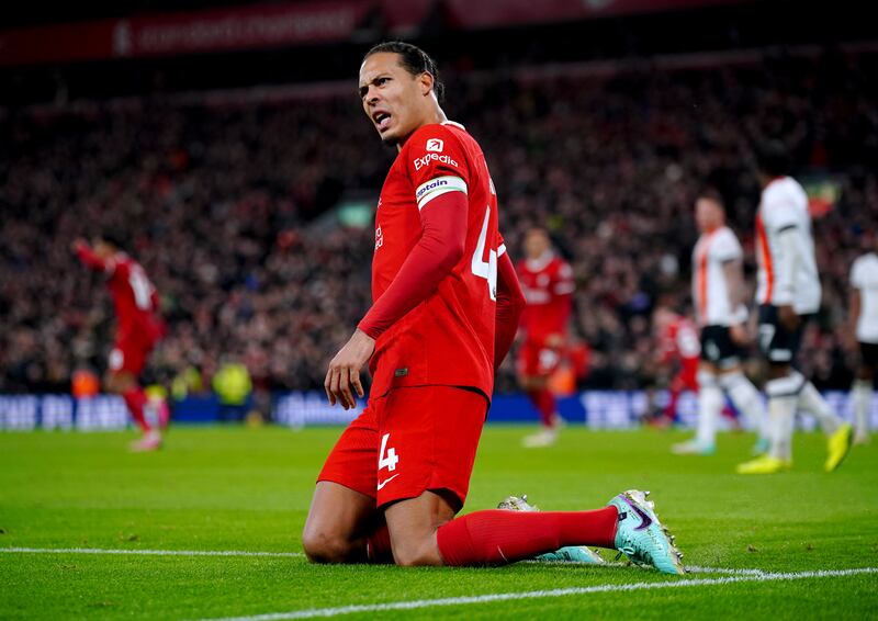 Virgil van Dijk started Liverpool’s scoring in the second half