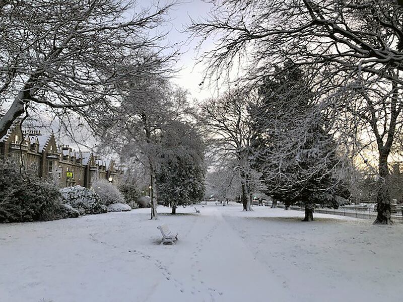 A blanket of snow covered Aberdeen on Thursday morning