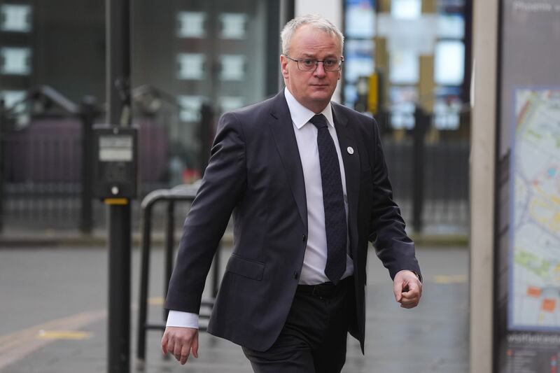 Leicester City director of football Jon Rudkin arriving at Leicester City Hall for the inquest