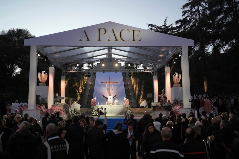 The Pope celebrated a Mass on Sunday in Ajaccio, Corsica (Thibault Camus/AP)