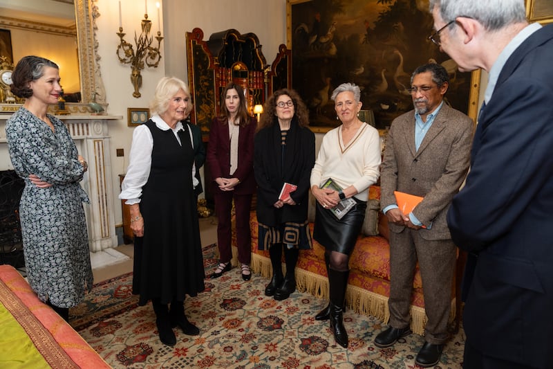 Camilla during a reception for the Booker Prize Foundation at Clarence House