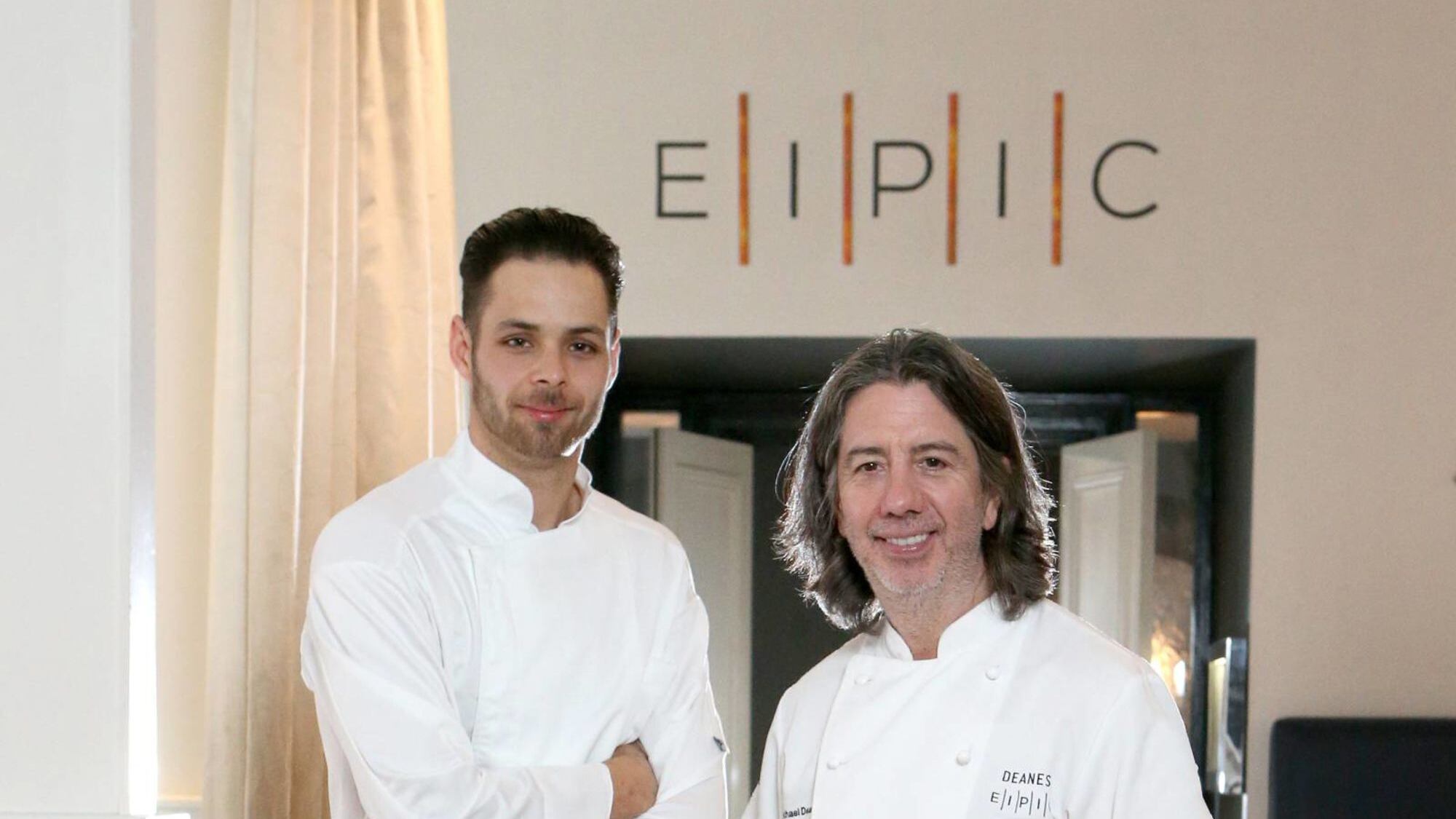 &nbsp;Michael Deane (rught) and Ales Greene at Eipic