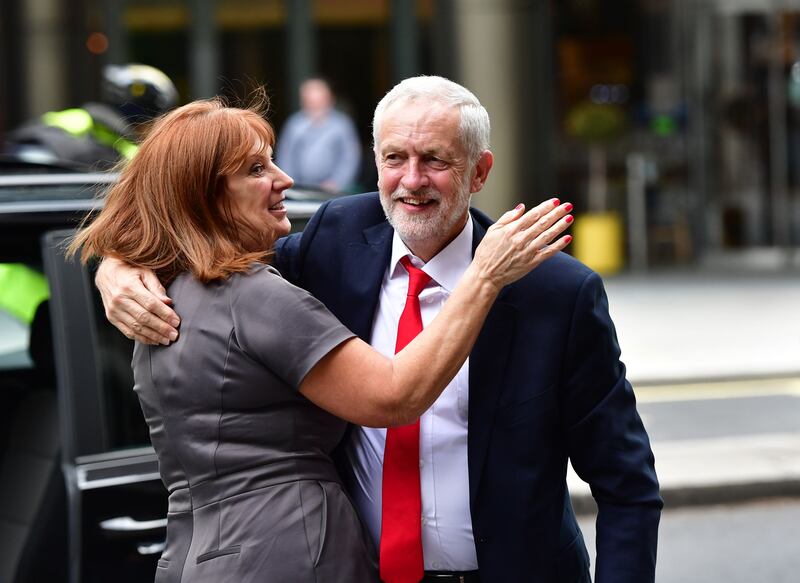 Jeremy Corbyn with Karie Murphy in 2017
