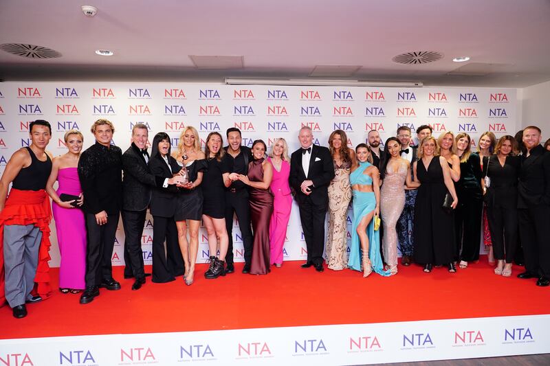 The cast and crew of Strictly Come Dancing, who won the talent show award