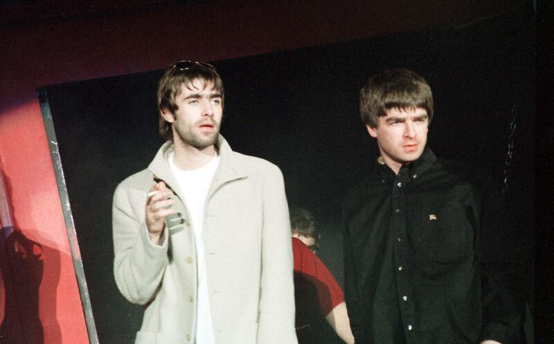 Oasis lead singer Liam Gallagher (left) and his brother Noel Gallagher (right)