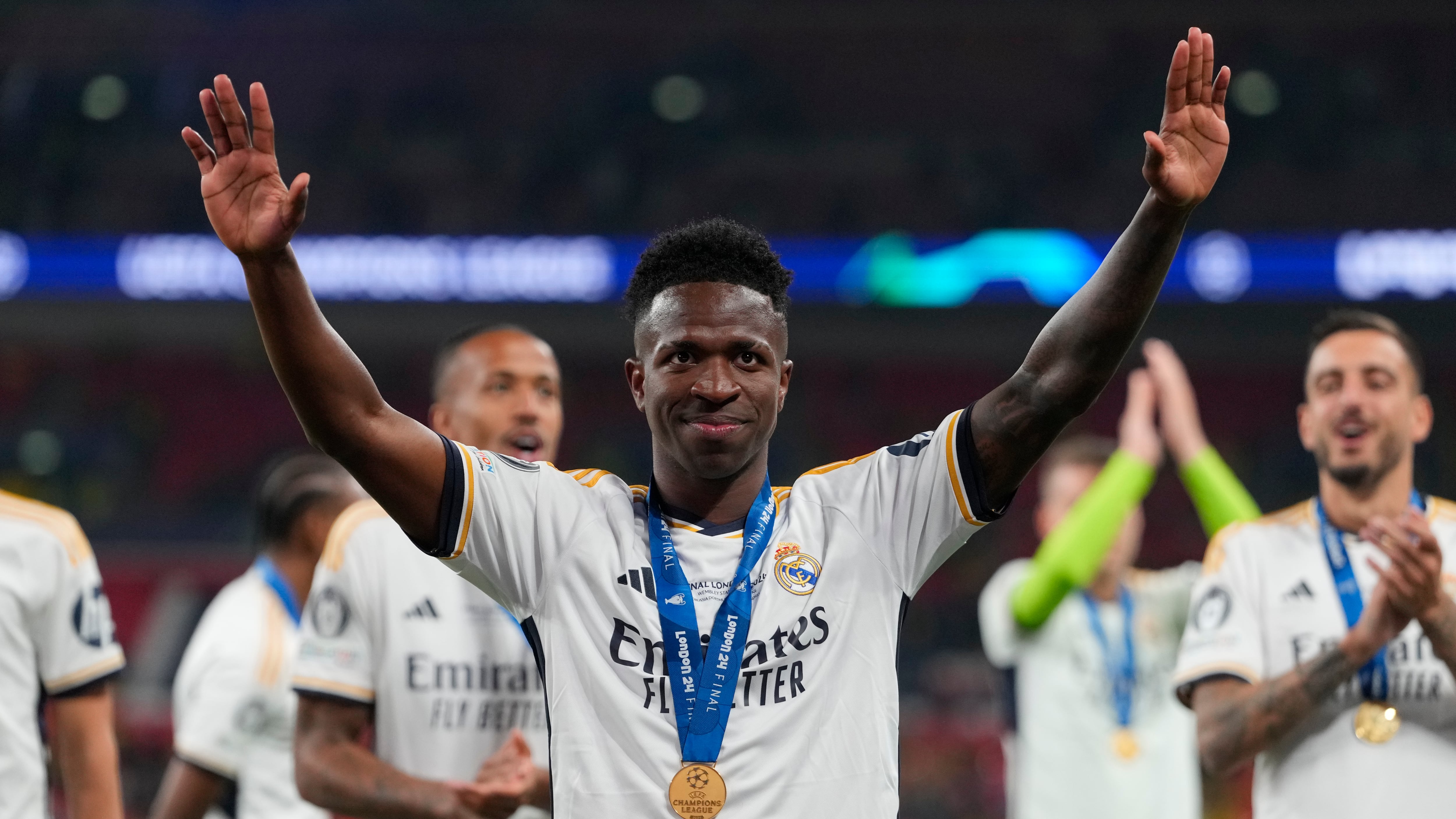 Real Madrid’s Vinicius Junior recently lifted the Champions League trophy (AP)
