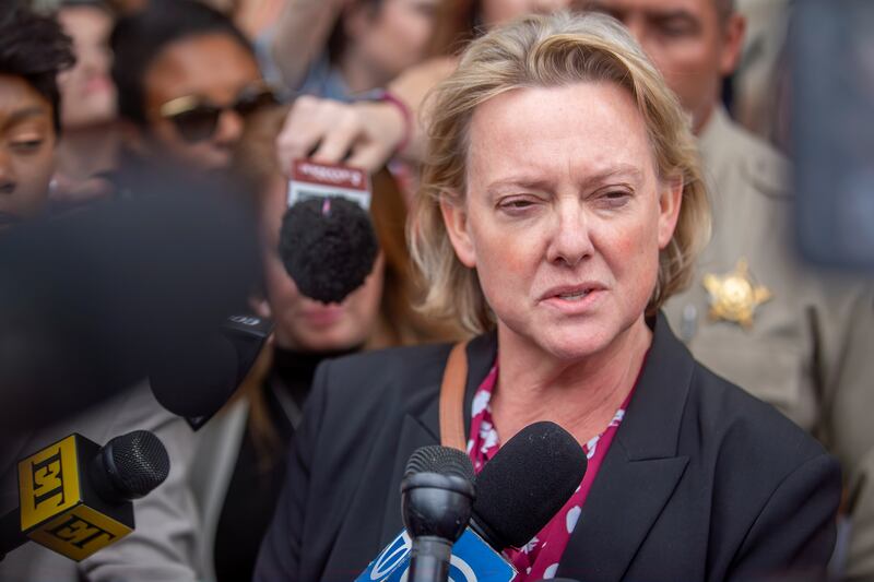 Prosecutor Kari Morrissey (Luis Sanchez Saturno/Santa Fe New Mexican via AP)