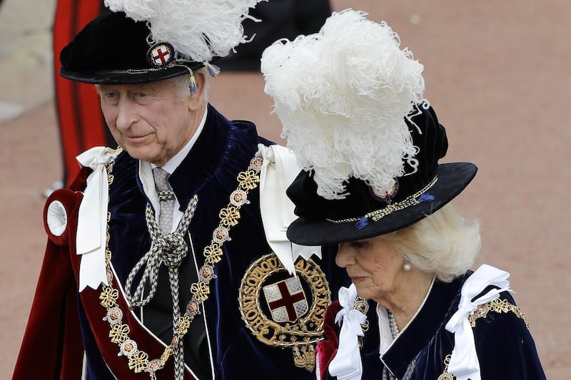 The King and Queen attending last year’s Garter Service