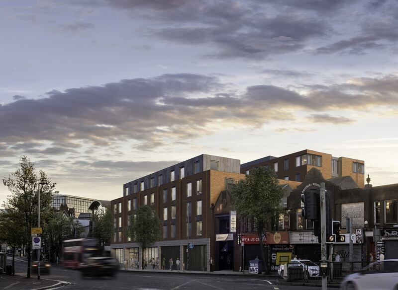 CGI of Elkstone Partner's new student accommodation scheme on Bradbury Place, Belfast.