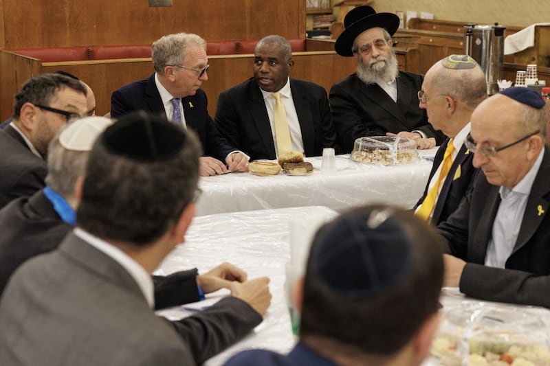 Foreign Secretary David Lammy visited South Tottenham Synagogue