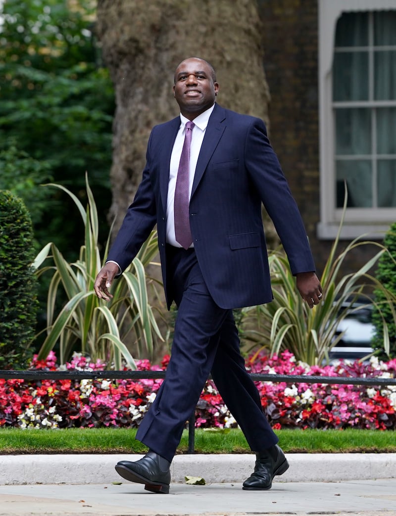 Ireland’s deputy premier Micheal Martin said he had spoken to the UK’s new Foreign Secretary David Lammy, pictured, on Friday evening