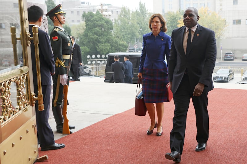 David Lammy is the second foreign secretary to visit Beijing in two years (Florence Lo/Pool Photo via AP)