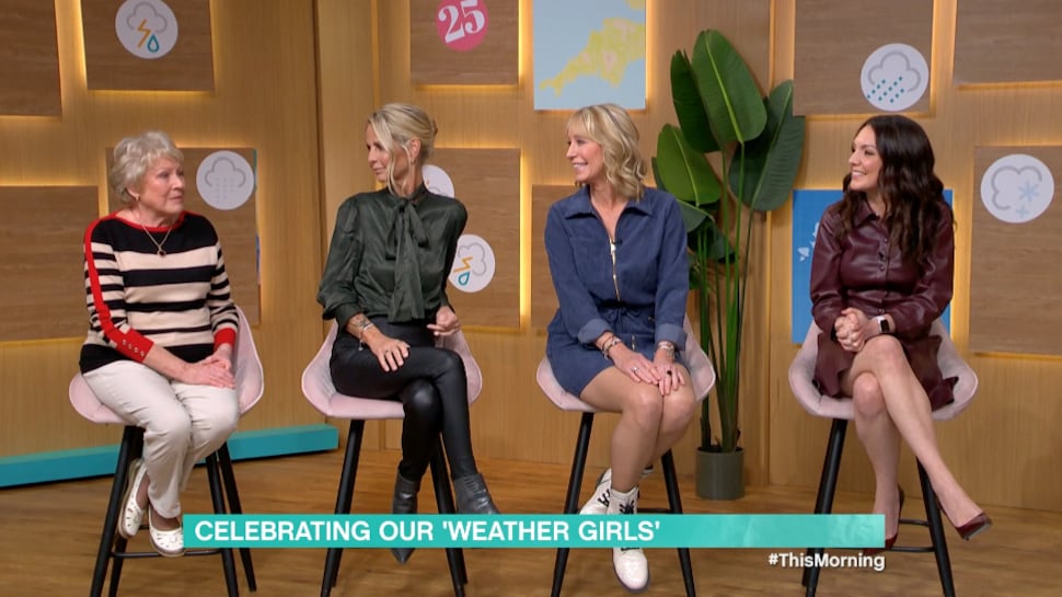 Hilary Langford, left, was among the weather presenters on This Morning