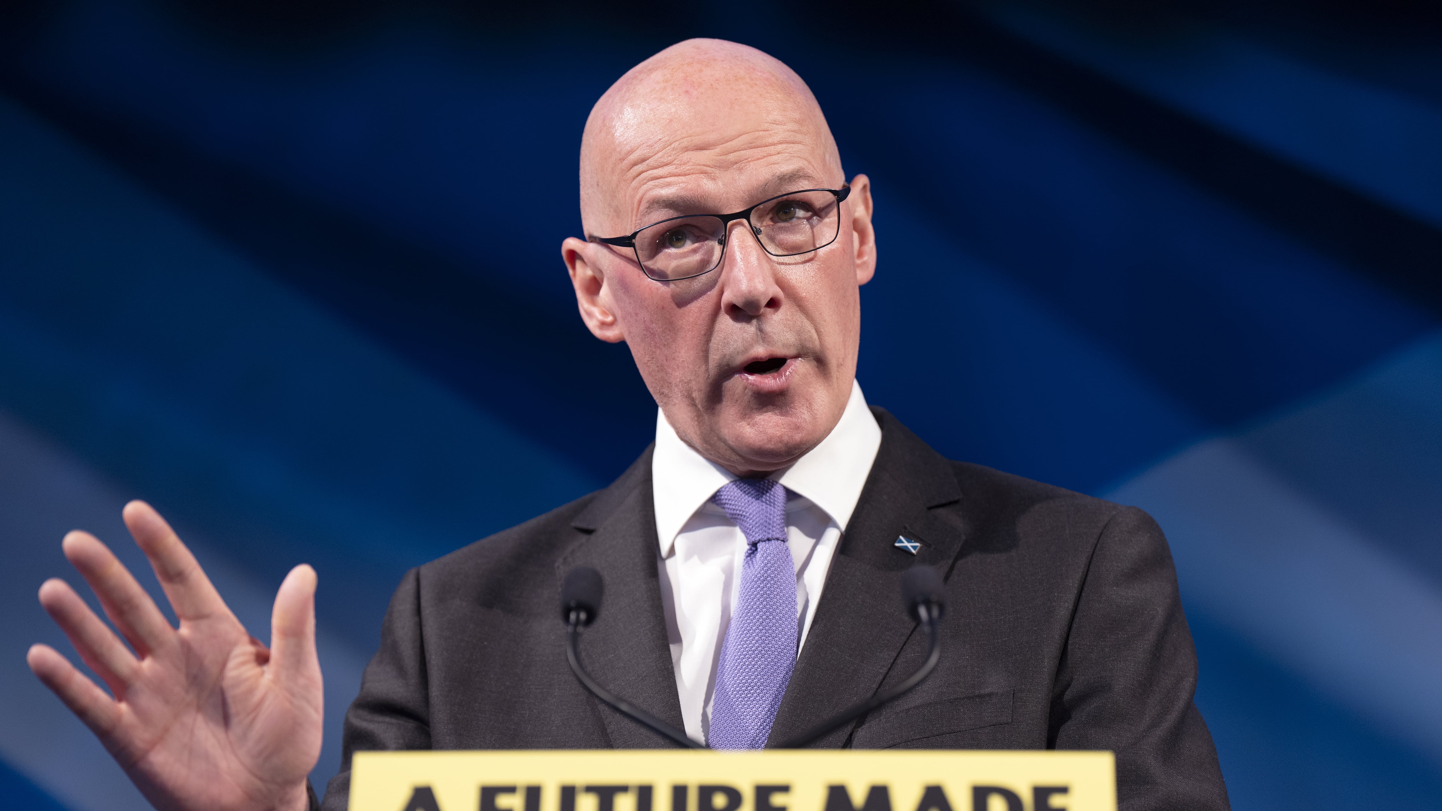 First Minister John Swinney will speak about Brexit during a campaign stop in Aberdeen on Monday