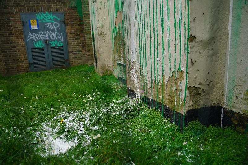 Islington Council said they had arranged ‘temporary measures’ including fencing around the artwork and visits from officers