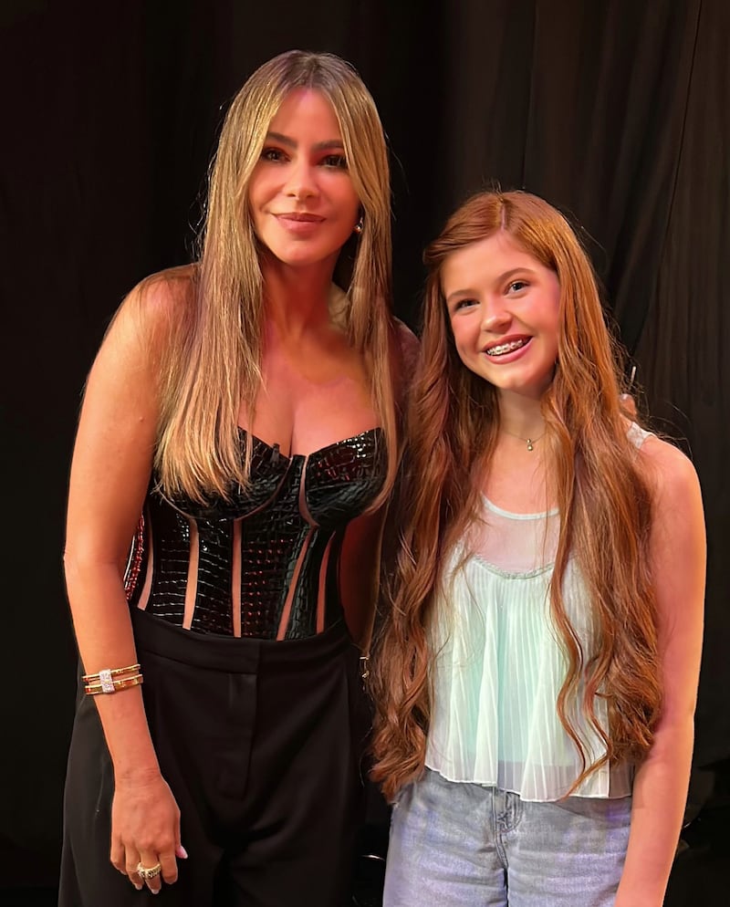 Sophie with America's Got Talent judge Sofía Vergara.